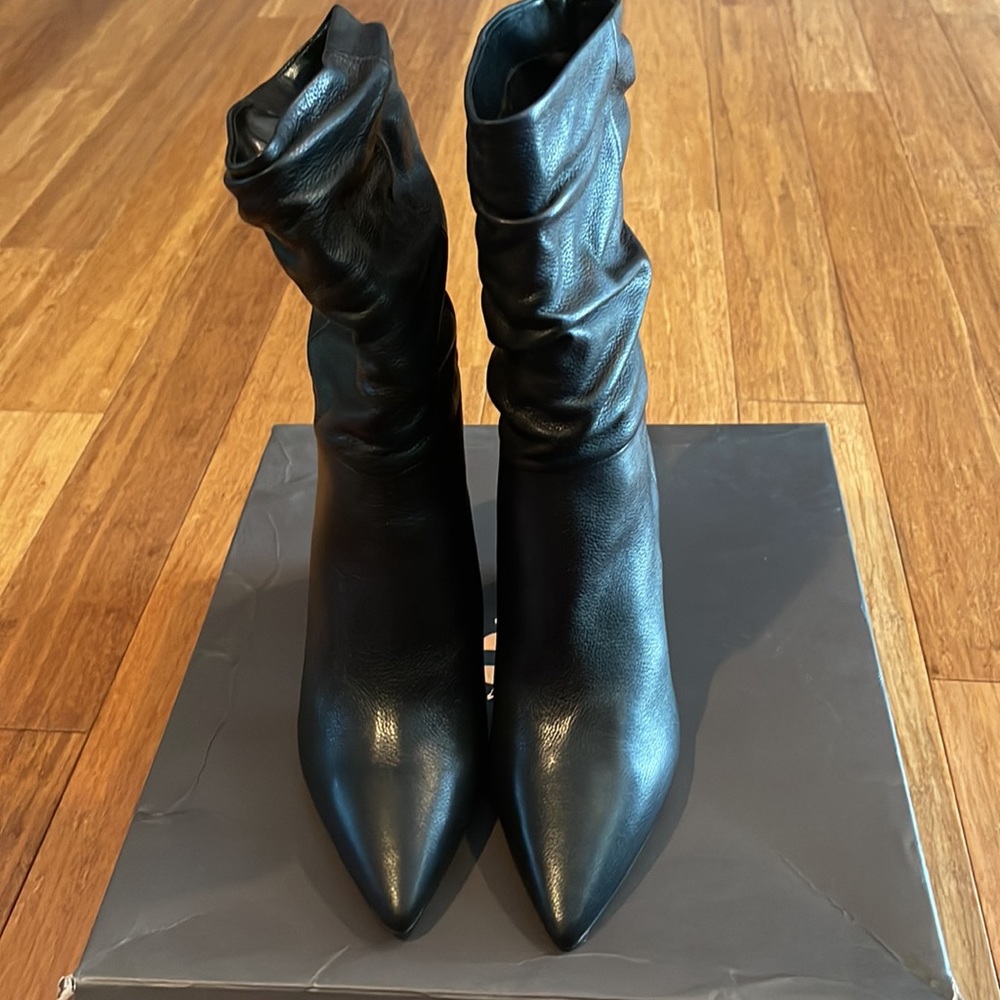 Vince Camuto Black Leather Boots - Picture 4 of 5